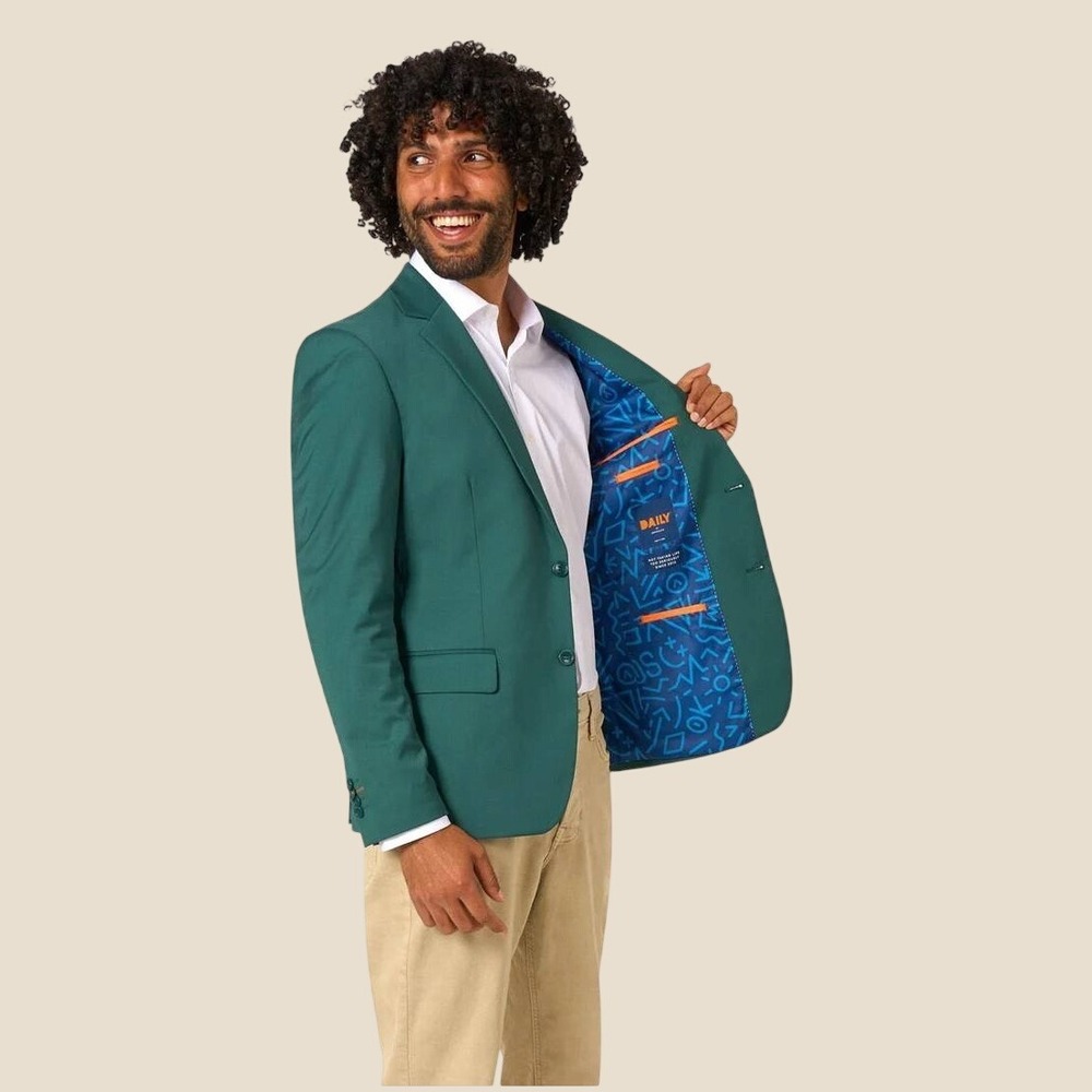 OppoSuits Daily Blazers Daily Posy Green Men's Size US 42 NEW